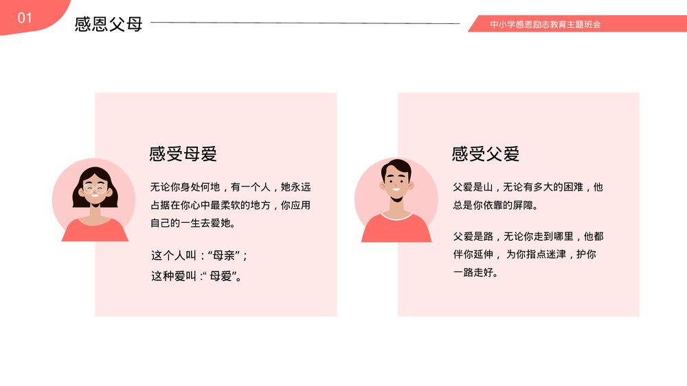 中小学感恩父母老师励志主题教育主题班会PPT课件（带内容）7