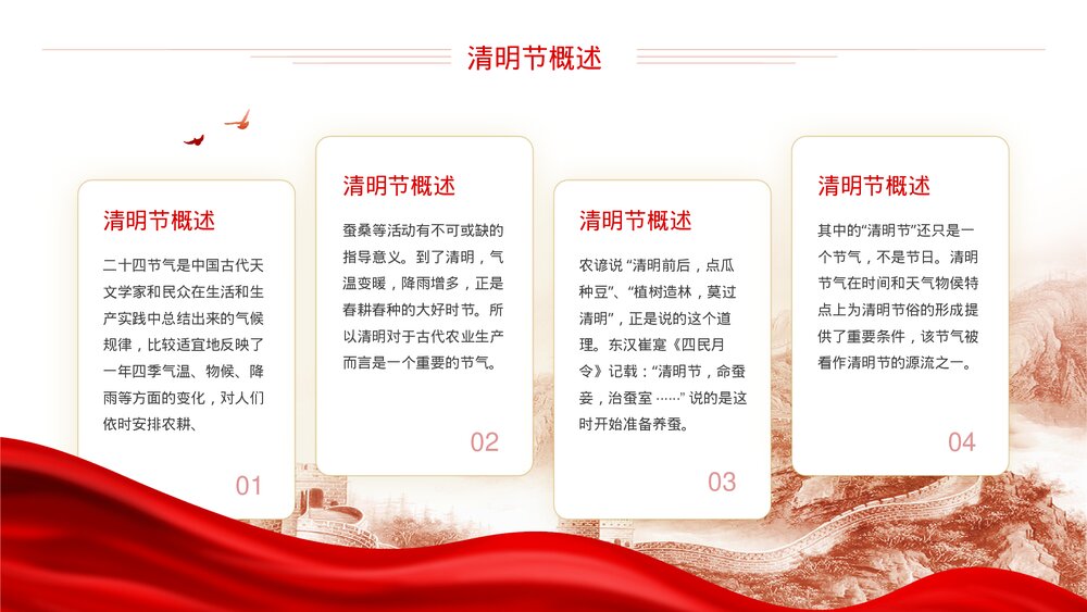 清明扫墓缅怀先烈继承革命优良传统PPT课件(带内容)6