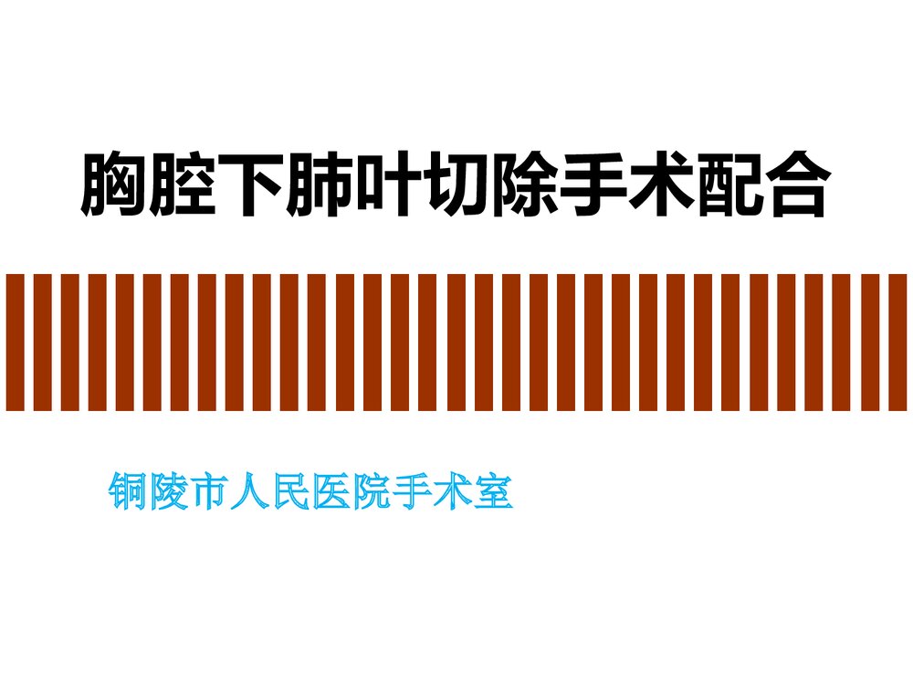 胸腔下肺叶切除手术配合PPT课件下载1