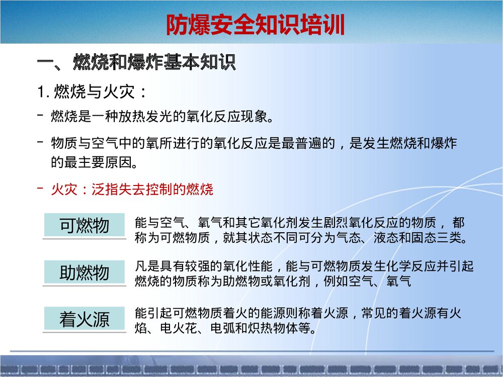 粉尘易燃易爆化学品防爆安全知识培训ppt课件3