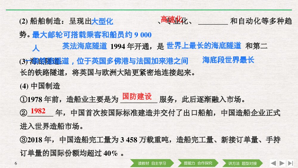 历史&middot;部编版&middot;经济与社会生活(选择性必修2)-20-21版：第13课《现代交通运输的新变化》PPT 6