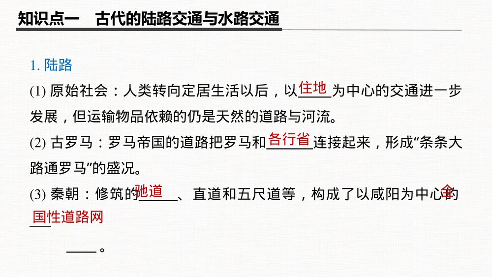 历史&middot;部编版&middot;经济与社会生活(选择性必修2)-20-21版：第12课 水陆交通的变迁PPT课件&middot;第五6