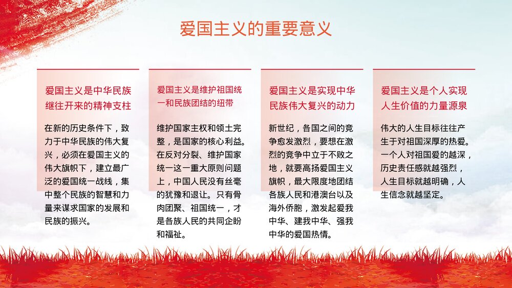 新时代爱国主义教育主题学生班会PPT课件下载(带内容)6