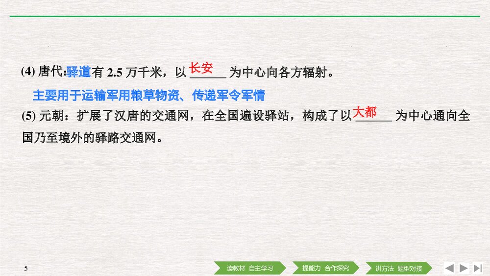 历史&middot;部编版&middot;经济与社会生活(选择性必修2)-20-21版：第12课 水陆交通的变迁PPT 第五单元5