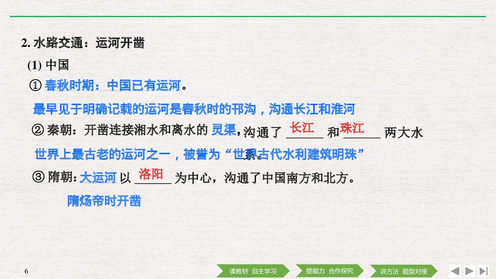 历史&middot;部编版&middot;经济与社会生活(选择性必修2)-20-21版：第12课 水陆交通的变迁PPT 第五单元6