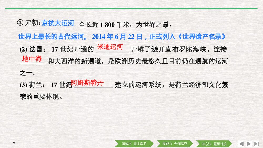 历史&middot;部编版&middot;经济与社会生活(选择性必修2)-20-21版：第12课 水陆交通的变迁PPT 第五单元7