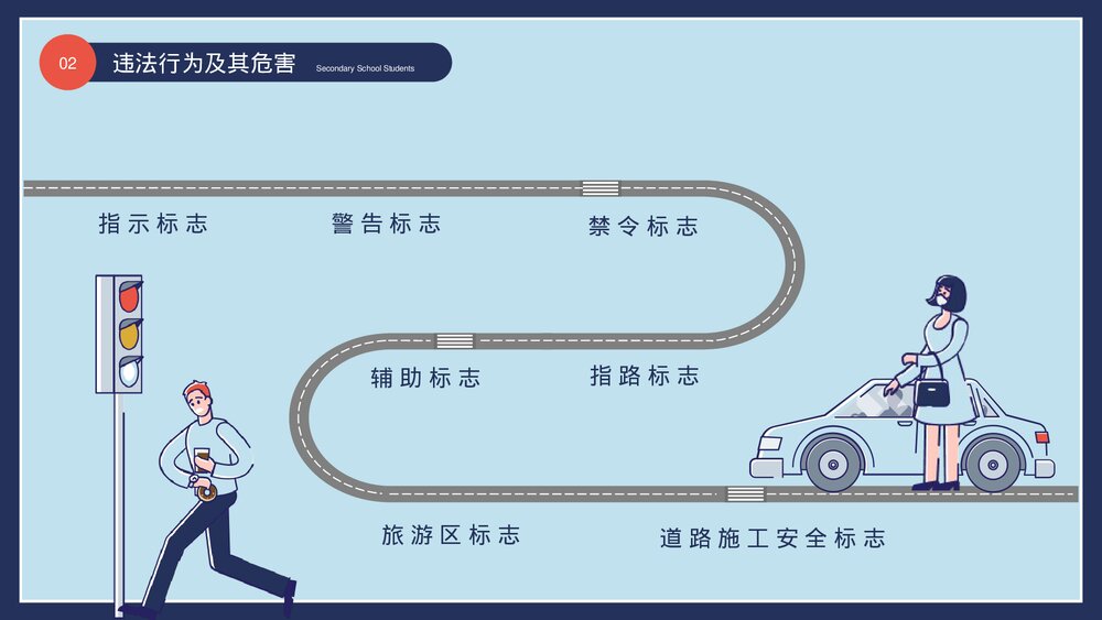 《关爱生命安全出行》中小学生交通安全主题教育PPT课件下载10