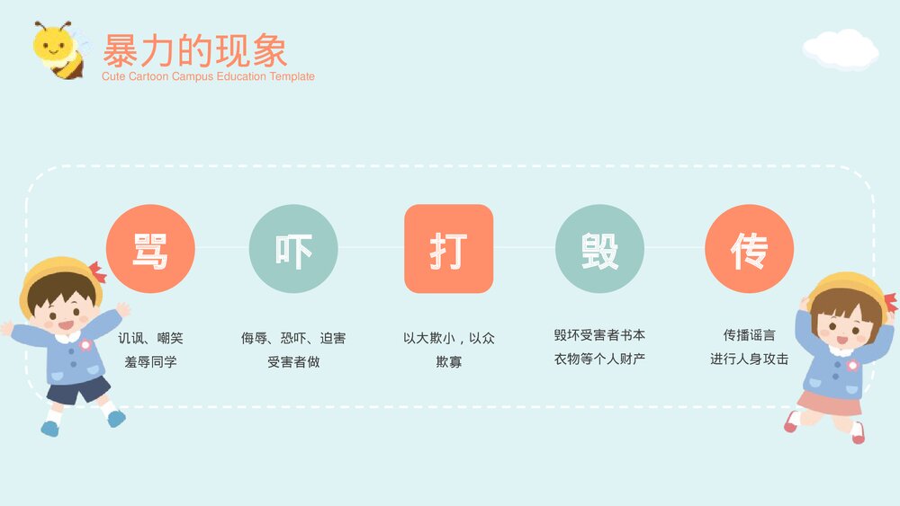 中小学校园安全教育主题班会PPT课件下载(带内容)4