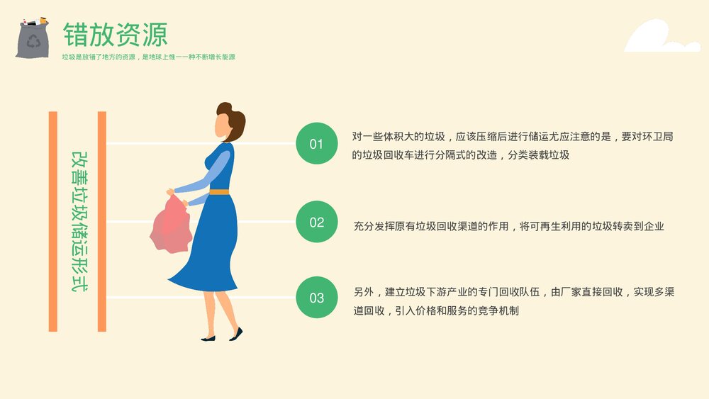 《环境保护·能源再生·节能减排·垃圾回收》垃圾分类主题教育PPT课件下载6