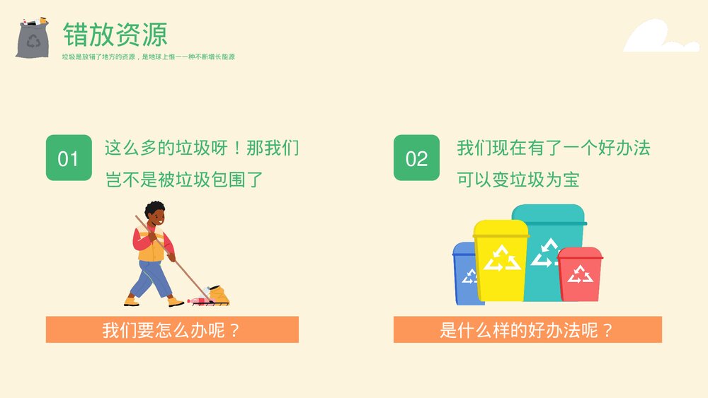 《环境保护·能源再生·节能减排·垃圾回收》垃圾分类主题教育PPT课件下载7