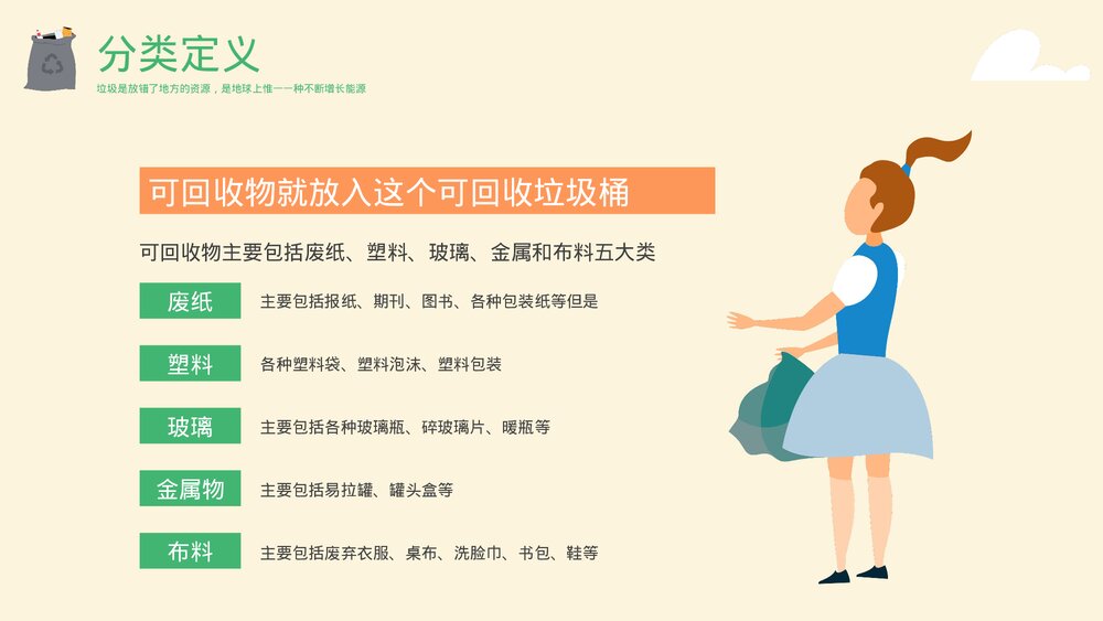 《环境保护·能源再生·节能减排·垃圾回收》垃圾分类主题教育PPT课件下载10