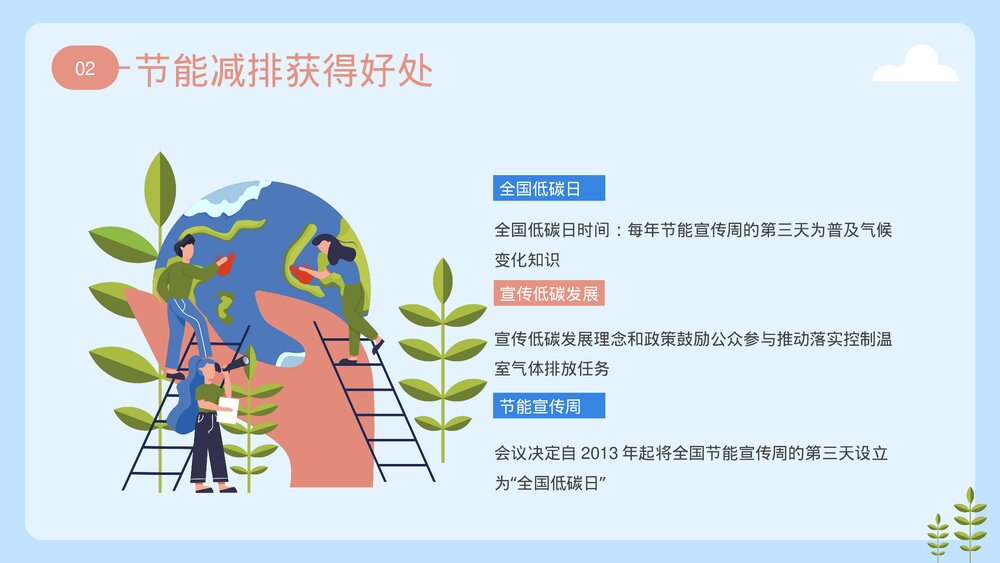 《绿色低碳节能先行》节水节能主题教育PPT课件下载9
