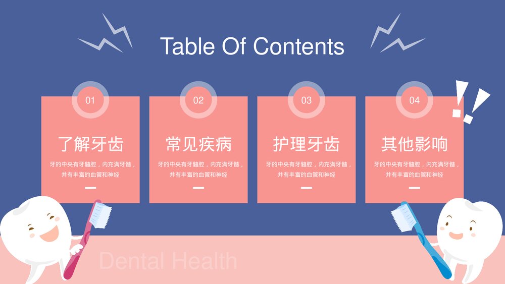 爱护牙齿口腔健康主题教育PPT课件下载(带带内容)2