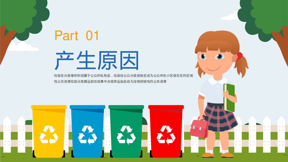 卡爱卡通垃圾分类保护环境主题教育PPT课件下载(带内容)3