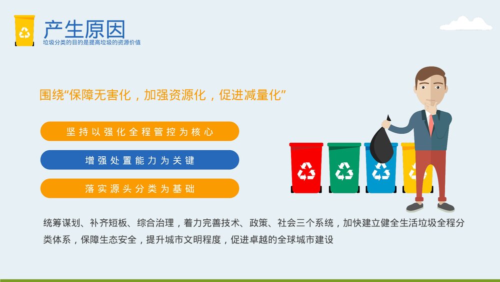 卡爱卡通垃圾分类保护环境主题教育PPT课件下载(带内容)4