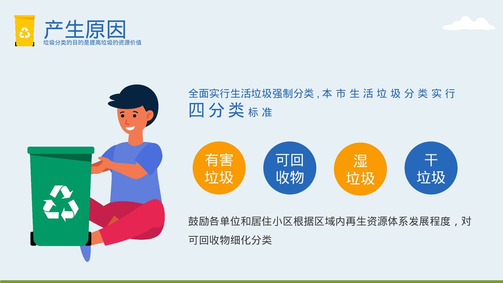 卡爱卡通垃圾分类保护环境主题教育PPT课件下载(带内容)6