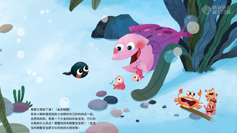 《小蝌蚪找妈妈》幼儿园小班语言科学教育主题PPT课件下载(含word教案)7