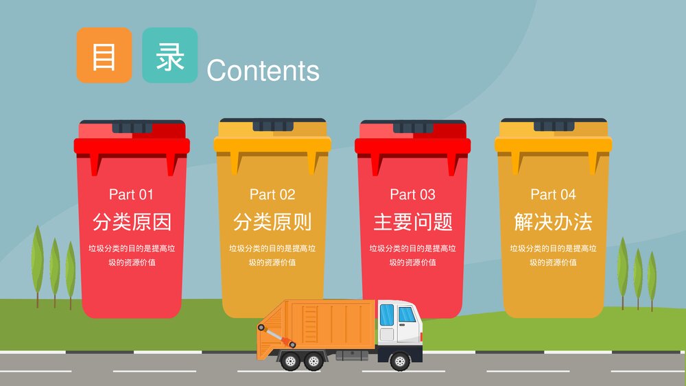 《垃圾不落地家园更美丽》垃圾分类教育主题PPT课件下载(带内容)2