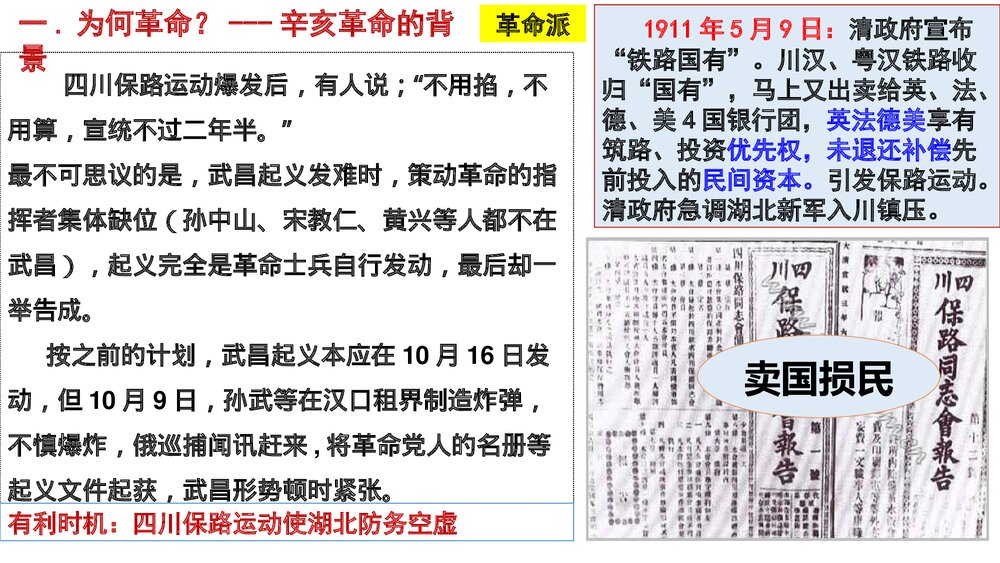 《辛亥革命》高一历史第19课教学PPT课件(共21张)9