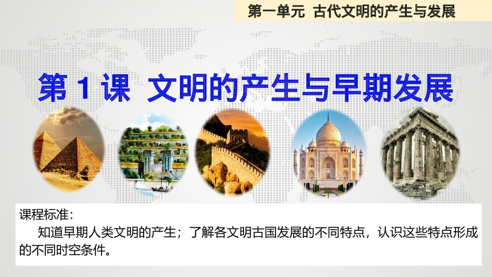 高一历史第1课(中外历史纲要下)文明的产生与早期发展PPT课件6
