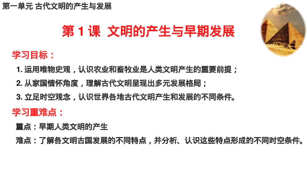 高一历史第1课(中外历史纲要下)文明的产生与早期发展PPT课件7