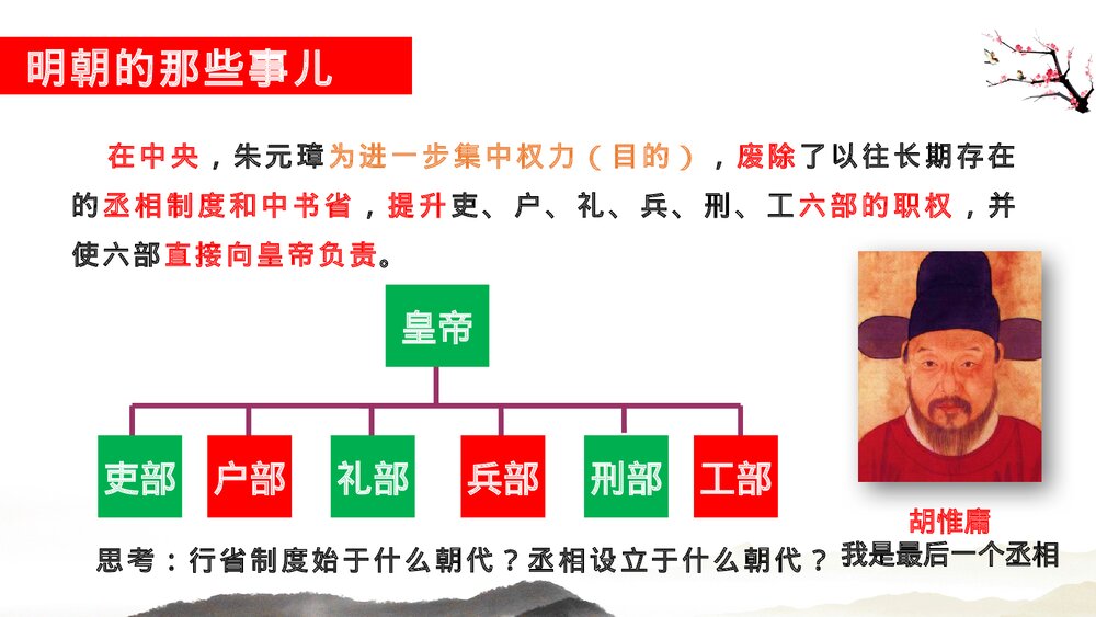 初中历史七年级下册第三单元第十四课《明朝的统治》教育教学PPT课件9