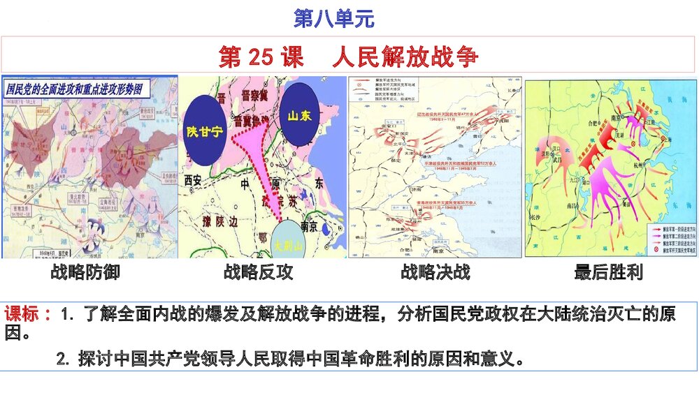 高一历史上册纲要第25课《人民解放战争》教学PPT课件2