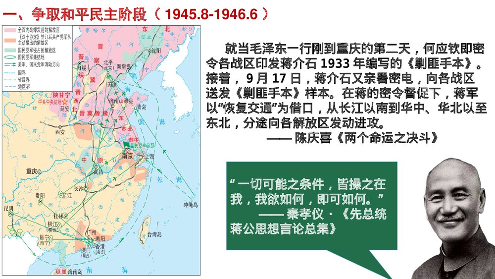 高一历史上册纲要第25课《人民解放战争》教学PPT课件7
