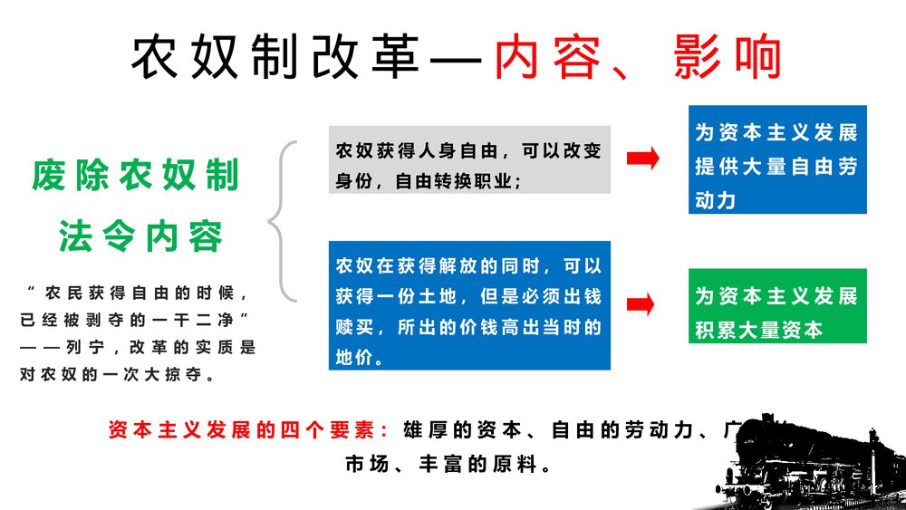 初中九年级历史下册第2课《俄国的改革》教育教学PPT课件10