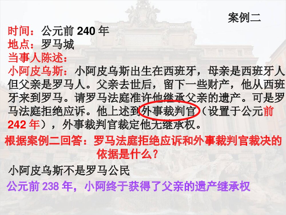 人民版历史必修一专题六第三课《罗马人的法律》教学PPT课件10
