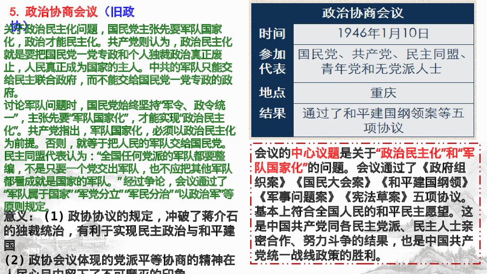 高一历史上册第25课 (中外历史纲要)(人民解放战争)教学PPT课件7