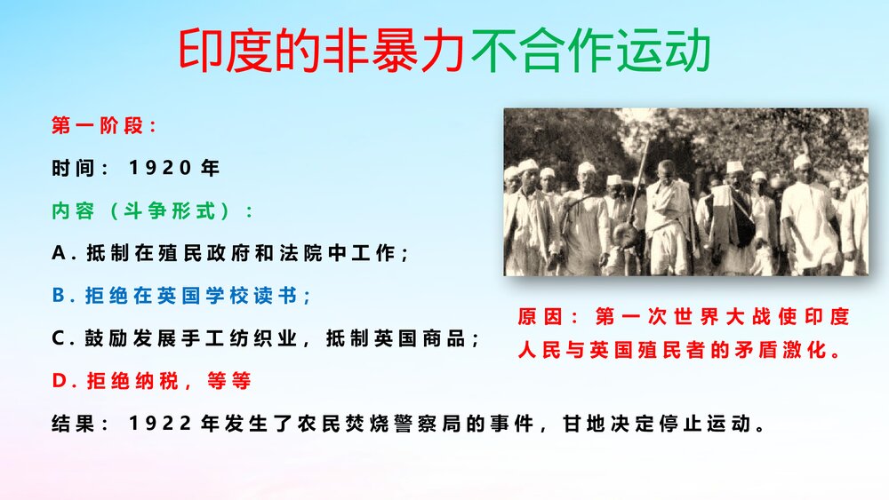 九年级历史下册《亚洲殖民地人民的抗争》初中教育教学PPT课件2