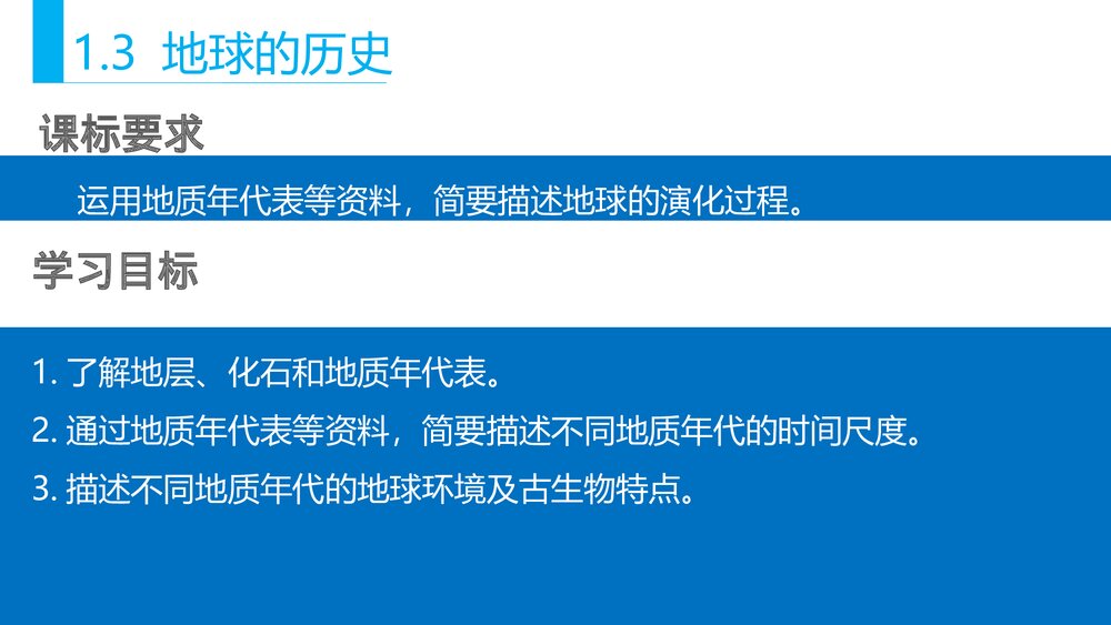 2019新课标人教版高中《地球的历史》教学PPT课件2