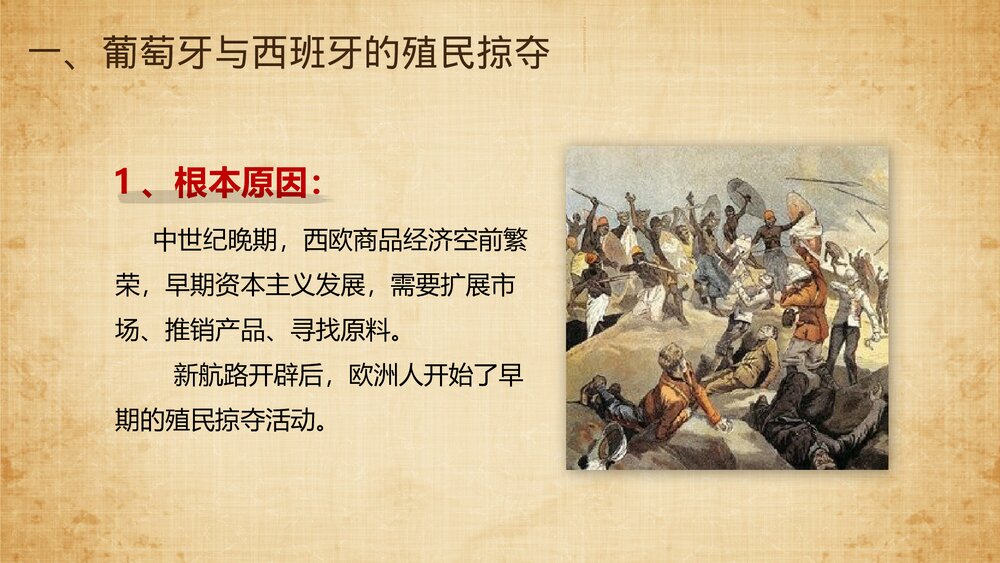 九年级历史上册第17课《早期的殖民掠夺》教育教学PPT课件4