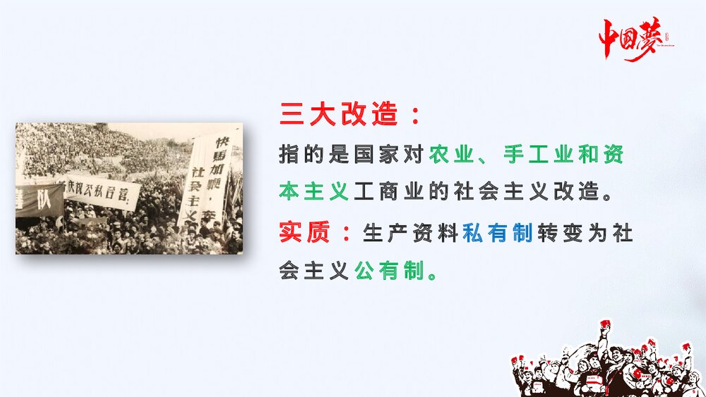八年级历史下册《三大改造》初中教育教学PPT课件2
