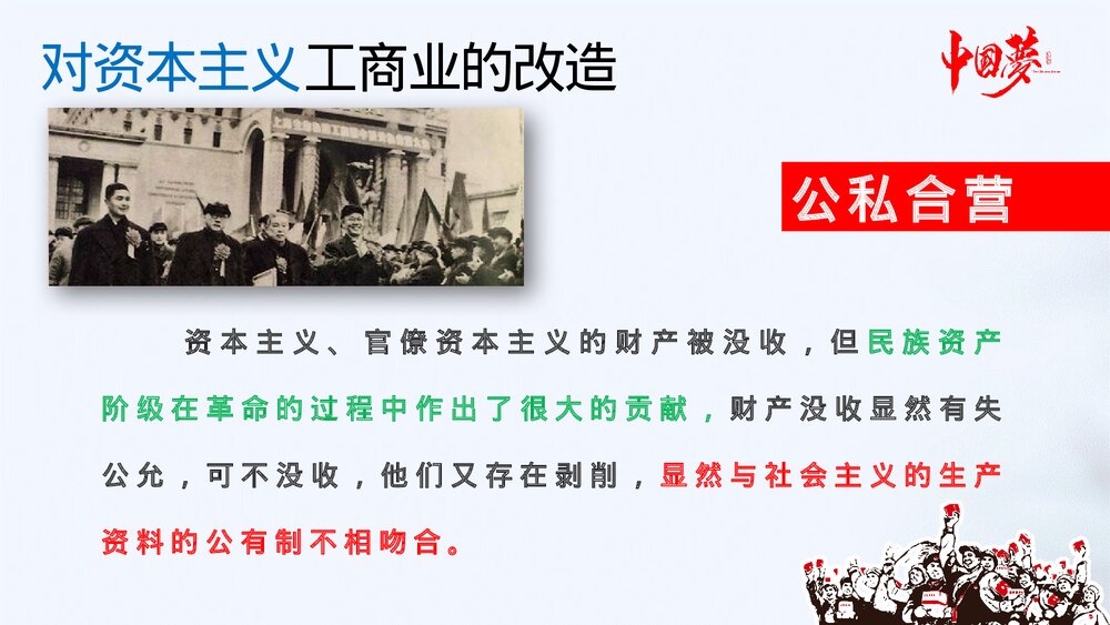 八年级历史下册《三大改造》初中教育教学PPT课件9