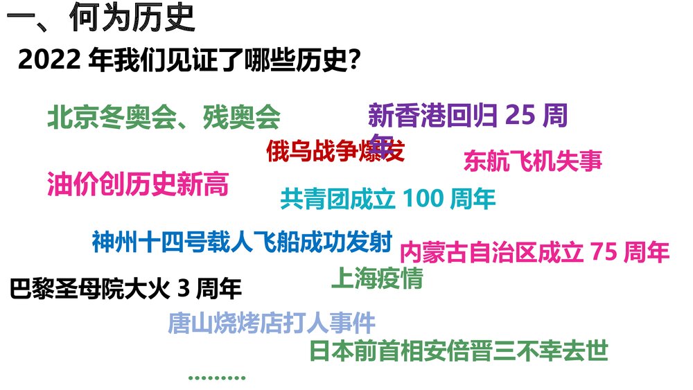 高一历史PPT课件：高中秋季开学指南之爱上历史课5