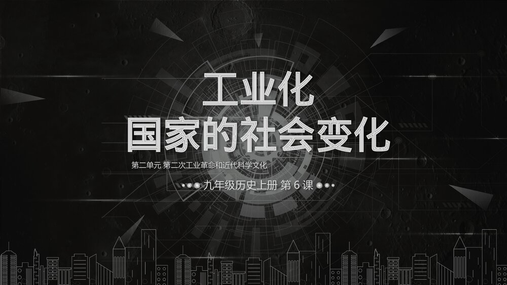 九年级历史上册第6课《工业化国家的社会变化》教育教学PPT课件1