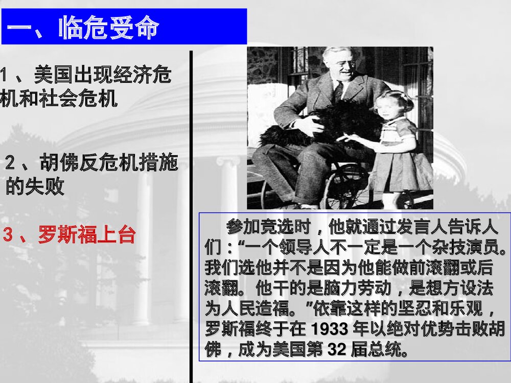 高中历史人教新课标必修2第6单元第18课《罗斯福新政》教学PPT课件7