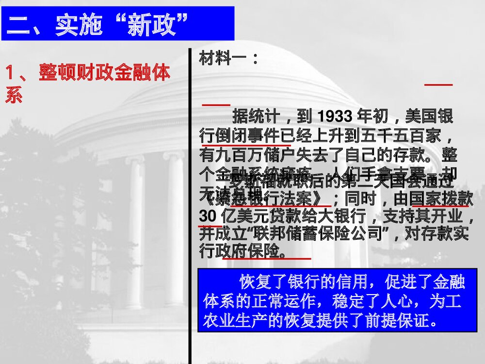 高中历史人教新课标必修2第6单元第18课《罗斯福新政》教学PPT课件9