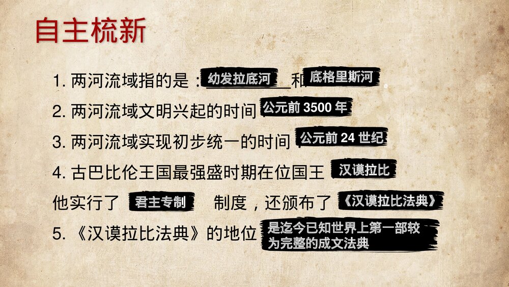 九年级历史上册第2课《古代两河流域》教学PPT课件2