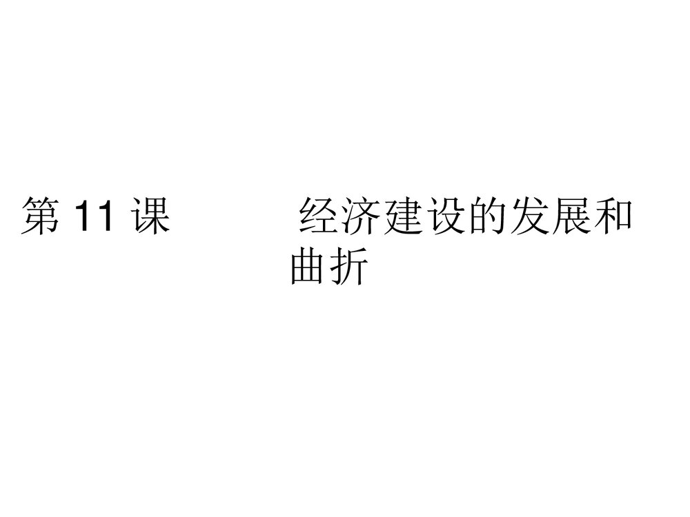 人教版高中历史必修二《第11课 经济建设的发展和曲折》教学PPT课件(共22张)1