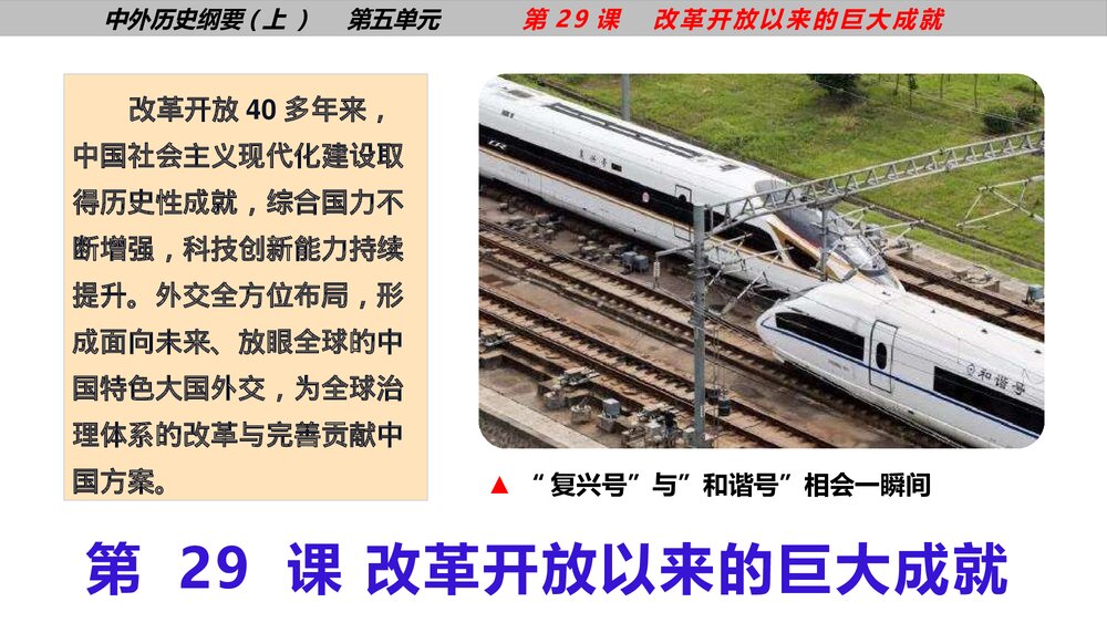 高一历史《纲要上第29课 改革开放以来的巨大成就》教育教学PPT课件2