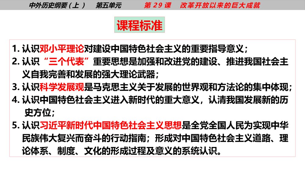 高一历史《纲要上第29课 改革开放以来的巨大成就》教育教学PPT课件3