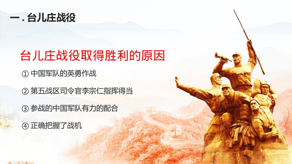 八年级上册历史课件《第20课 正面战场的抗战》初中教育教学PPT课件7