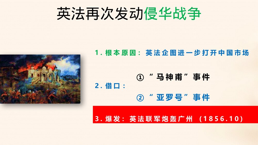 八年级历史下册第2课《第二次鸦片战争》初中教育教学PPT课件2