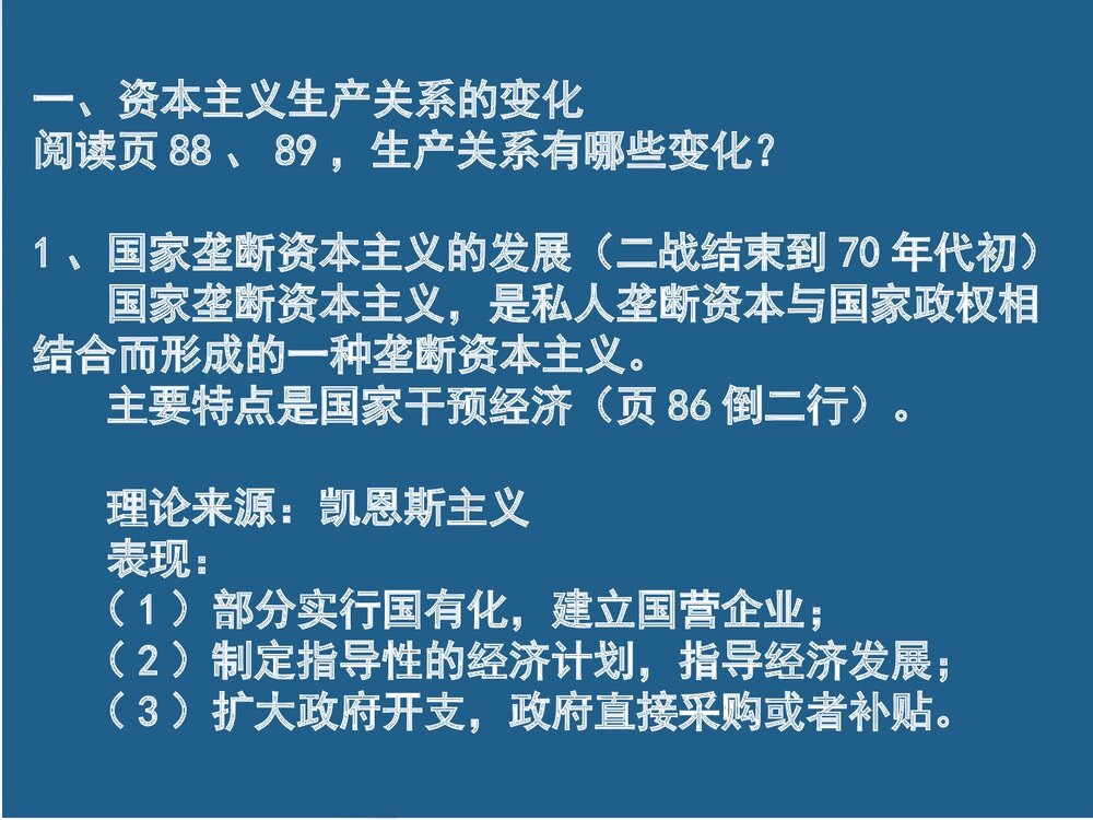 人教版高中历史必修二《第19战后资本主义的新变化》教学PPT课件4