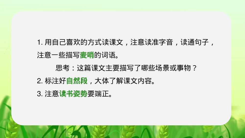 人教版·语文四年级下册《麦哨》教育教学PPT课件2