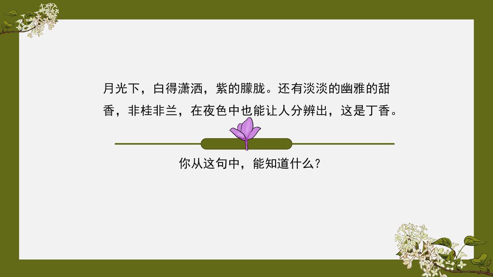 部编版·语文六年级《丁香结》教育教学PPT课10