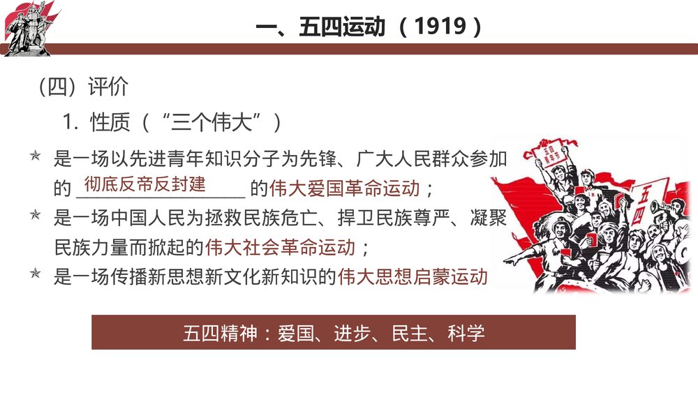 高一历史上册《第21课 五四运动与中国共产党的诞生》教学PPT课件8